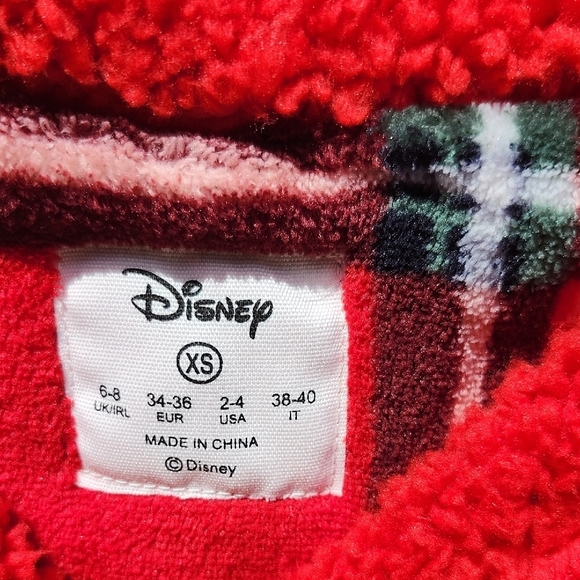 Disney Christmas  Red Fleece Pajama Set for Women - Picture 3 of 8